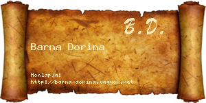 Barna Dorina névjegykártya